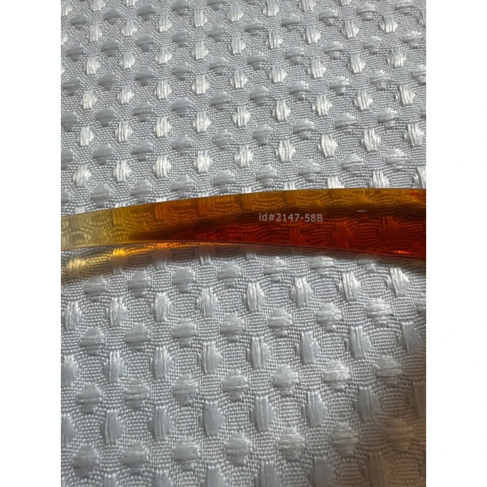 Suede Sunglasses Women OS id#2147-58B Amber 70s Retro Square Gradient Brown